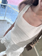 ￼Lace Zipped At Back Tank