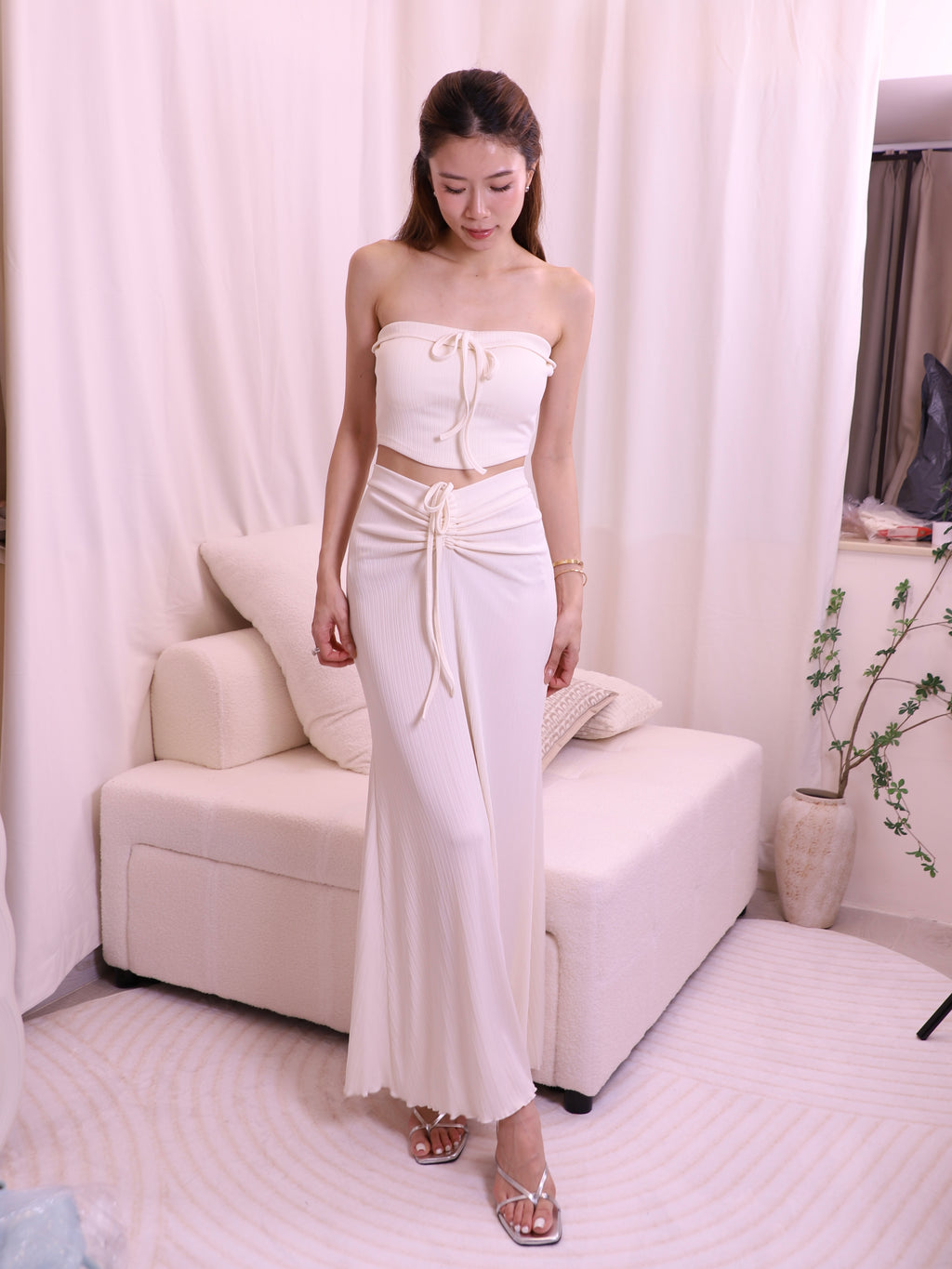 Off Shoulder Cotton 3 Set