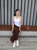 Cross Neck Cotton Tank Top with pads
