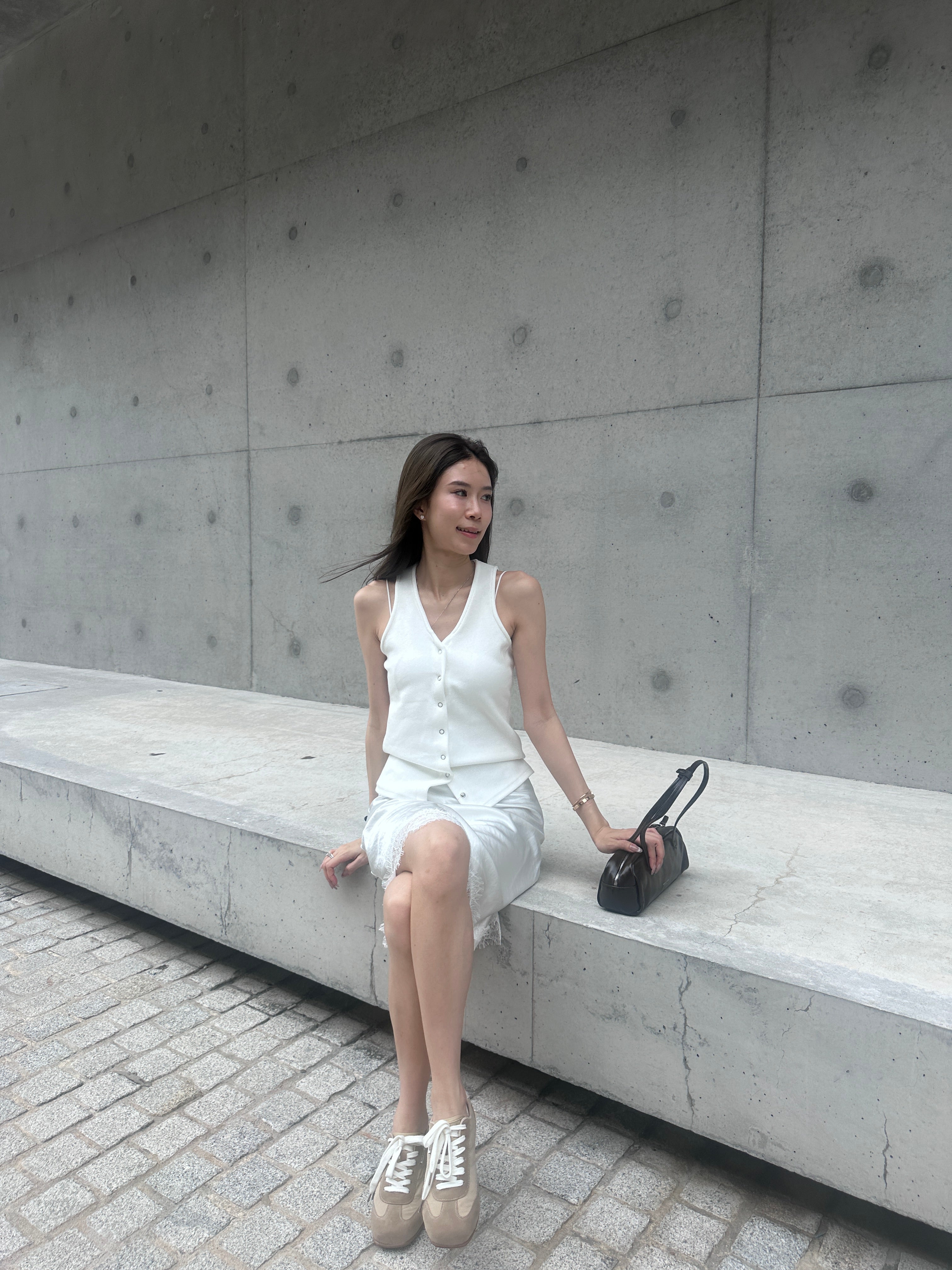Cotton Button Tank Top