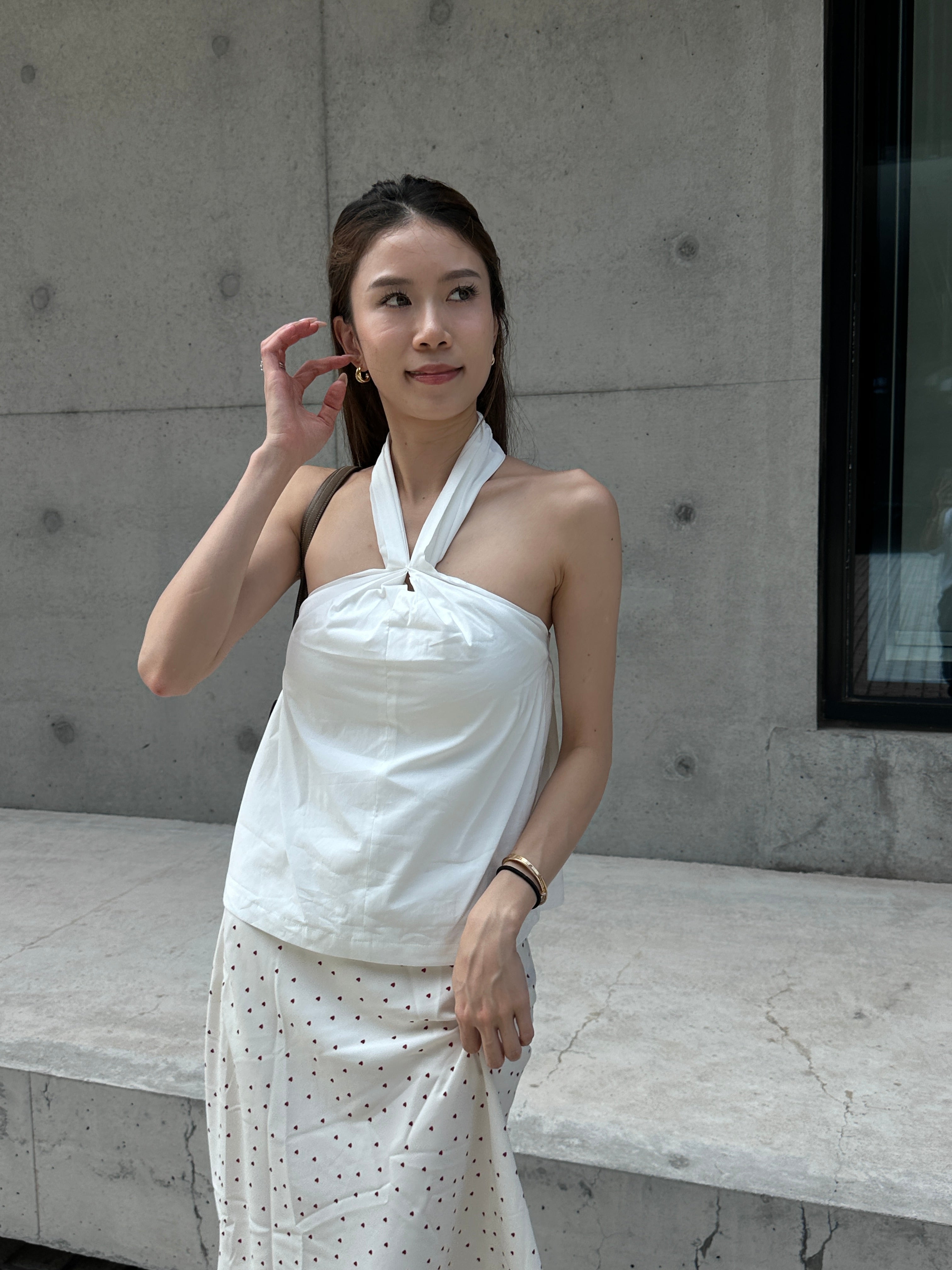 Cross Neck Shirt Tank Top
