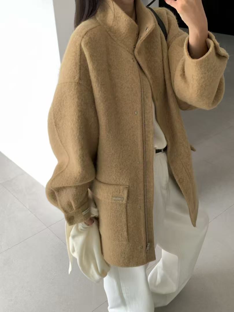 Stand Collar Loose Coat