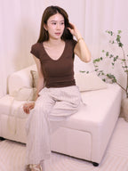 Linen Striped Causal Pants