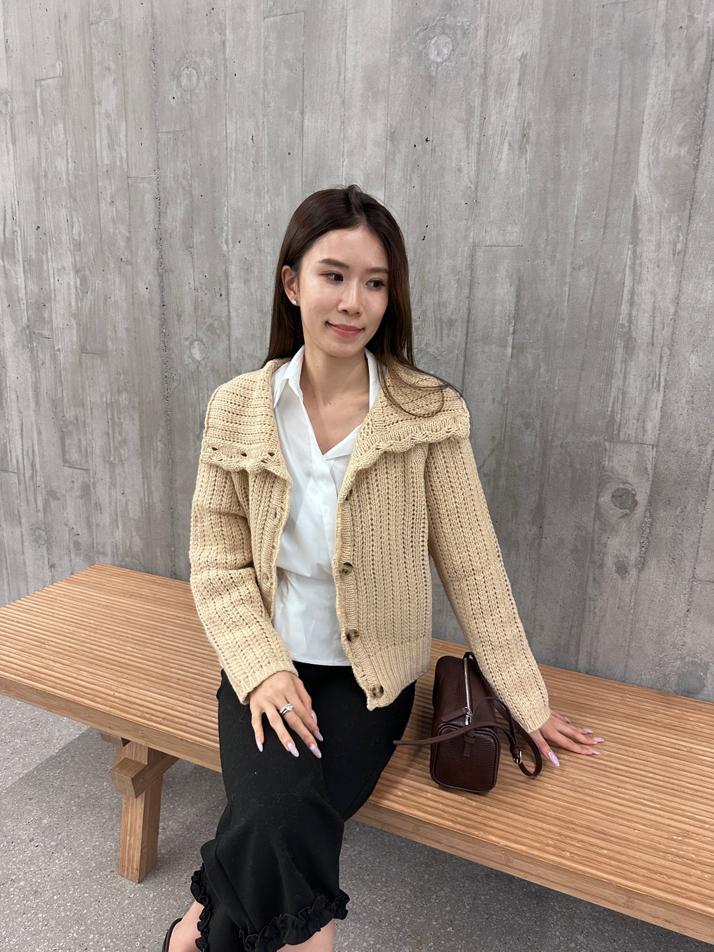 Big Neck Knitted Jacket