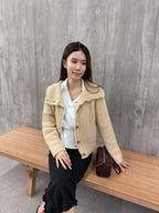 Big Neck Knitted Jacket