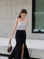 V Double Straps Bra Top