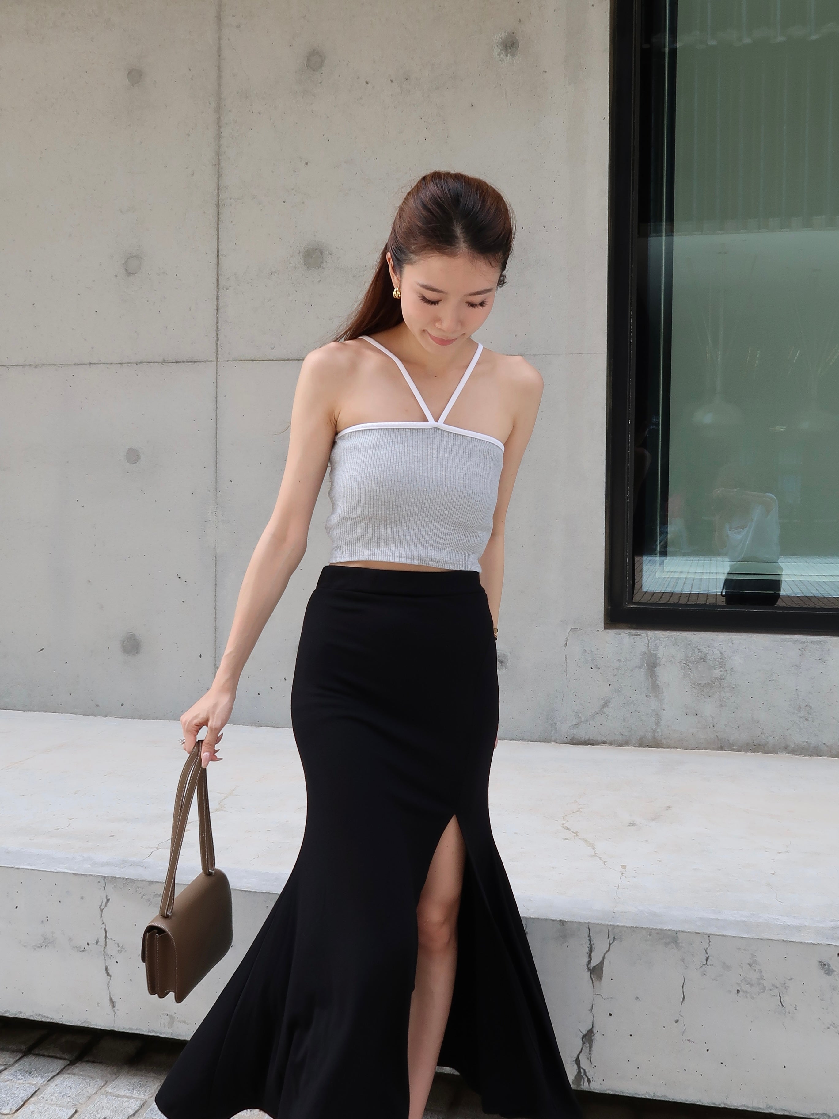 V Double Straps Bra Top