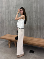 Flexible Tied Chiffon Pants
