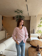 V neck Tied Shirt Top