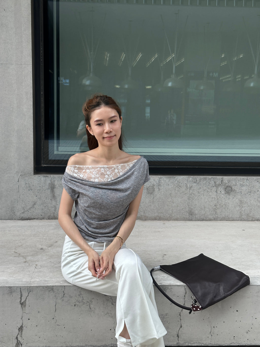 Half Lace Short T Top