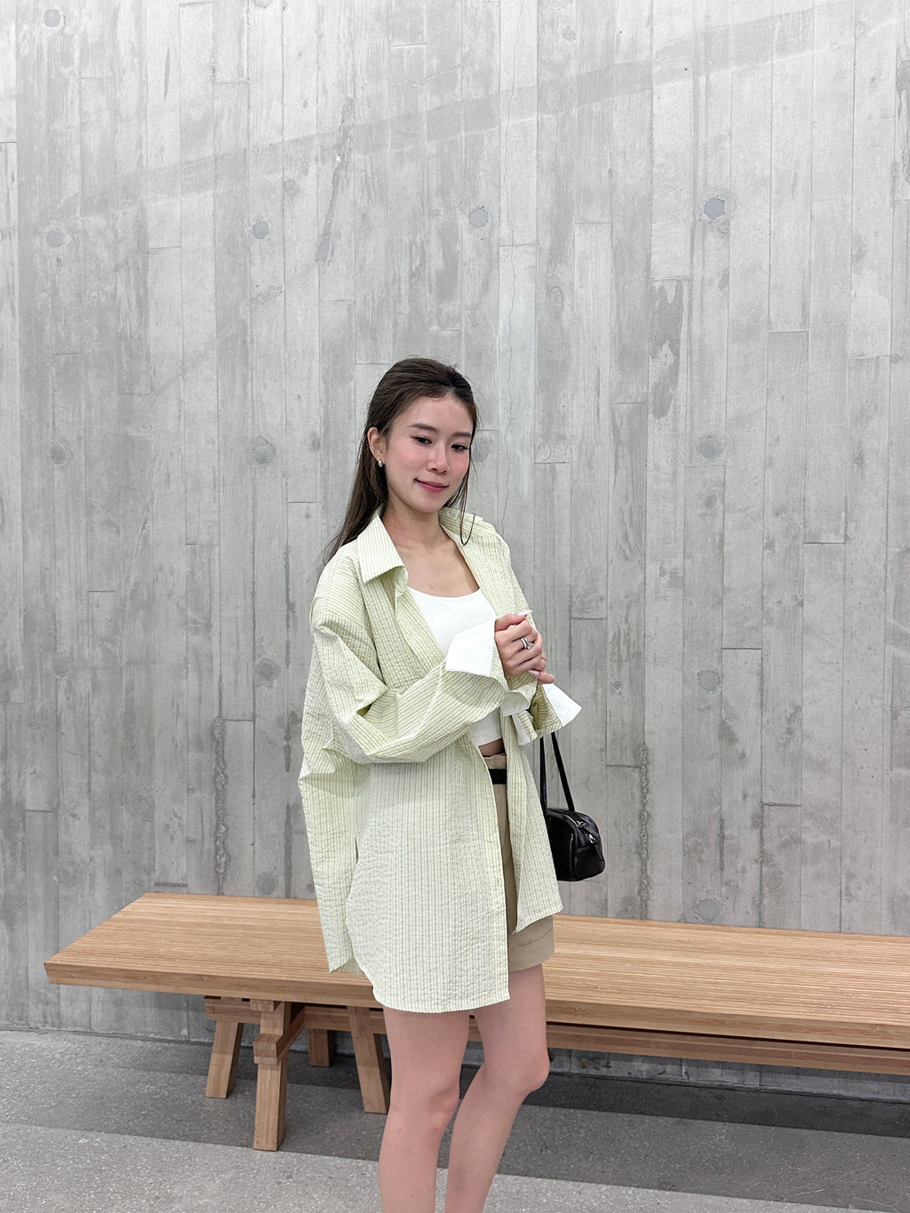 Striped Shirt with White Layer