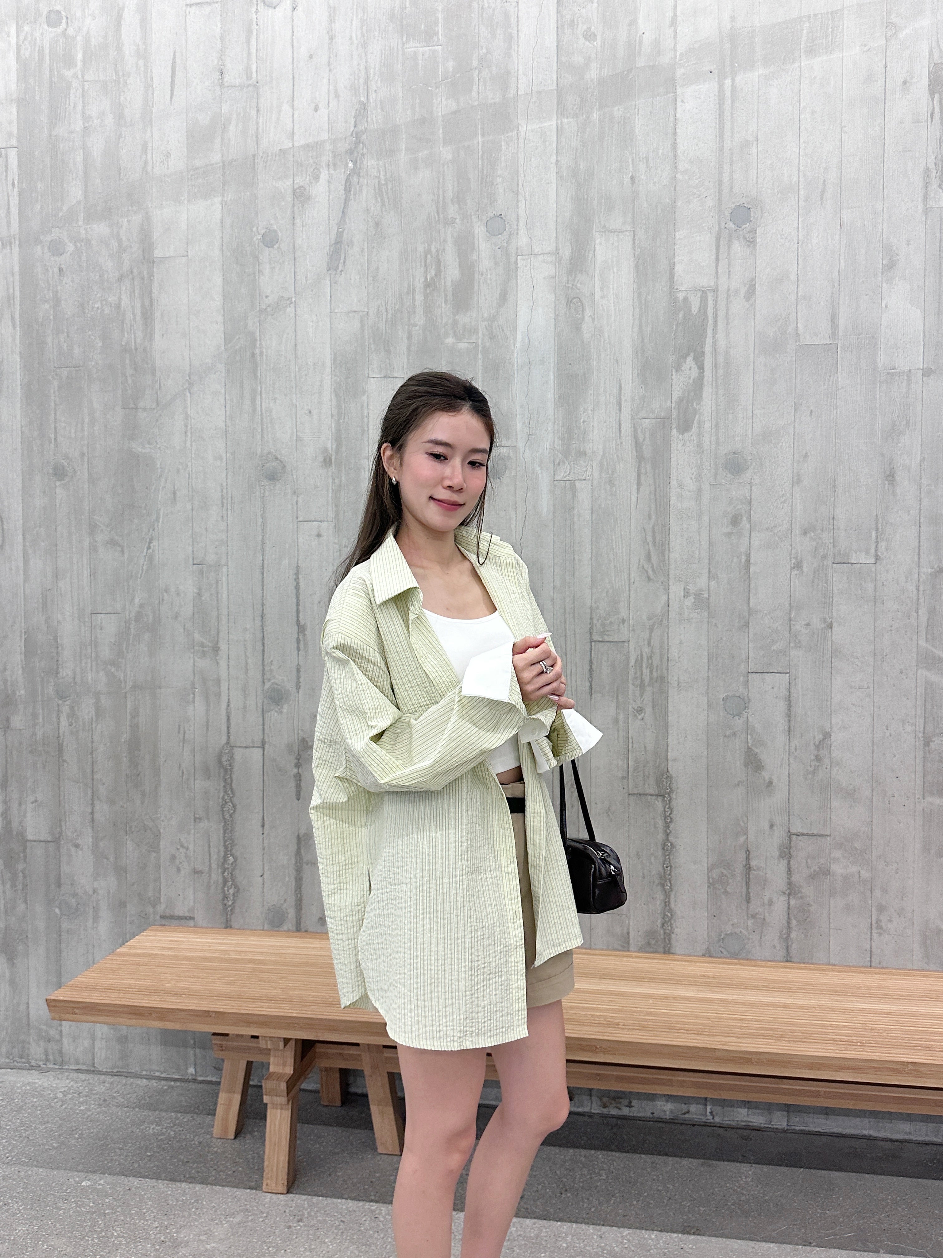 Striped Shirt with White Layer