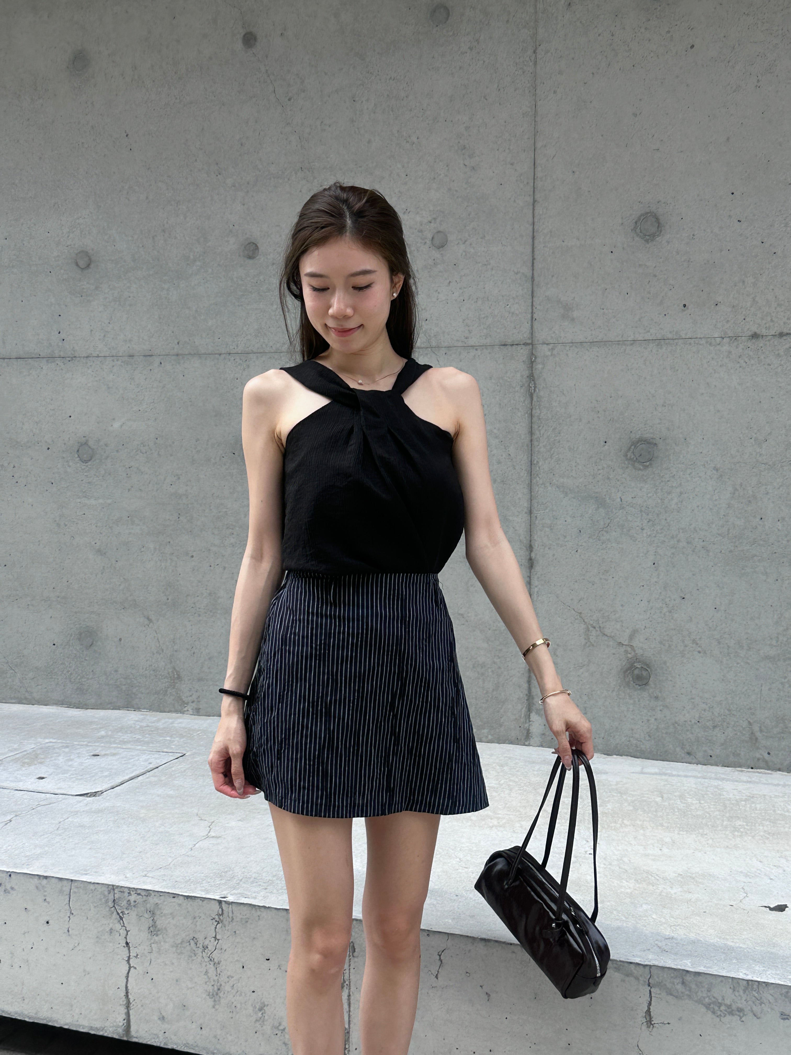 Cross Neck Chiffon Tank Top