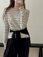 Scallop Stripe Top