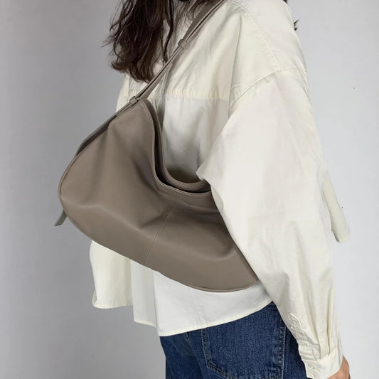 Real Leather Dumpling Bag