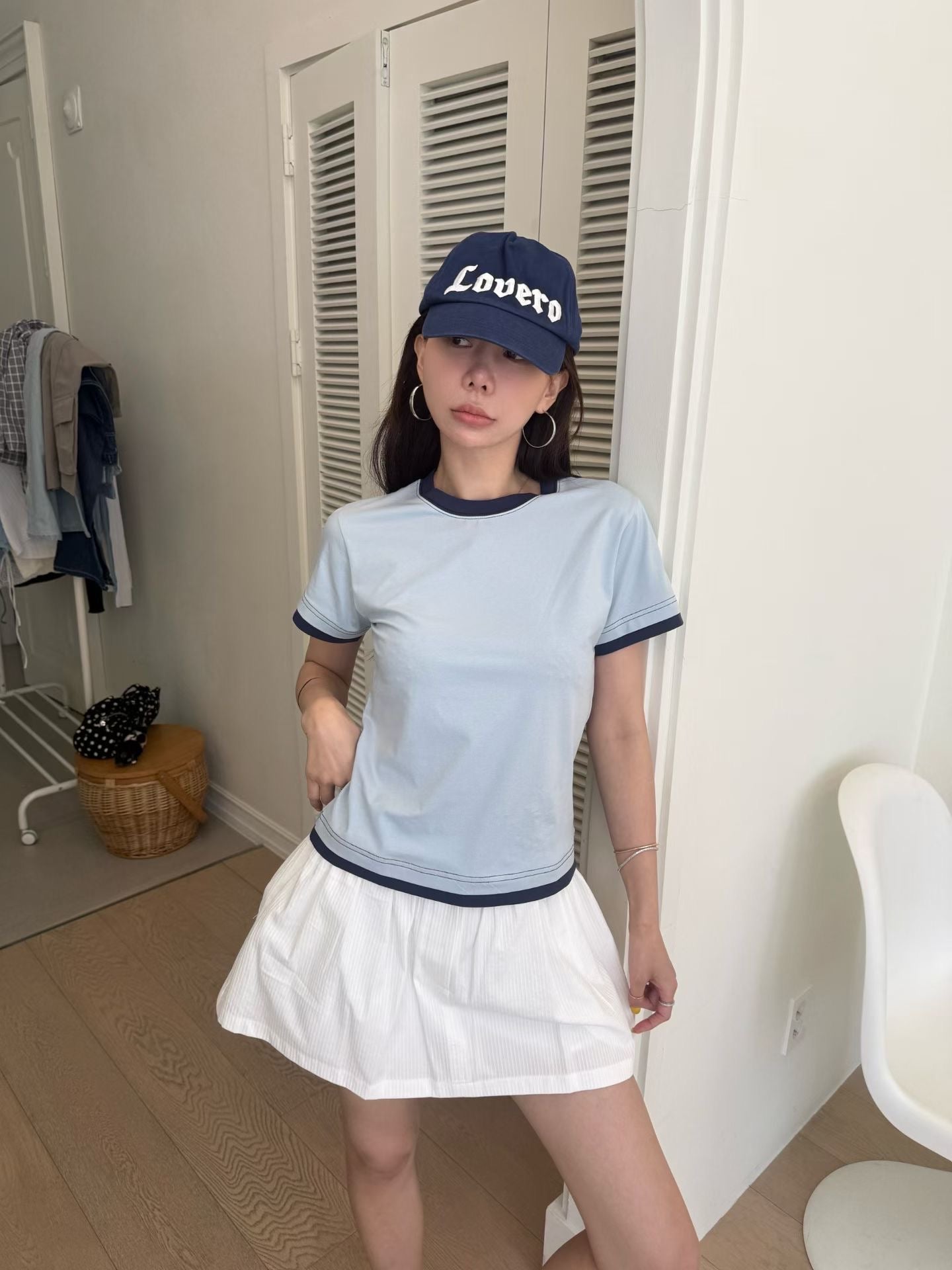 Cotton Outlined  T Top