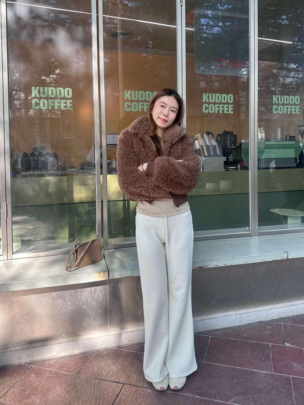 Fluffy Bear Cropped Jacket