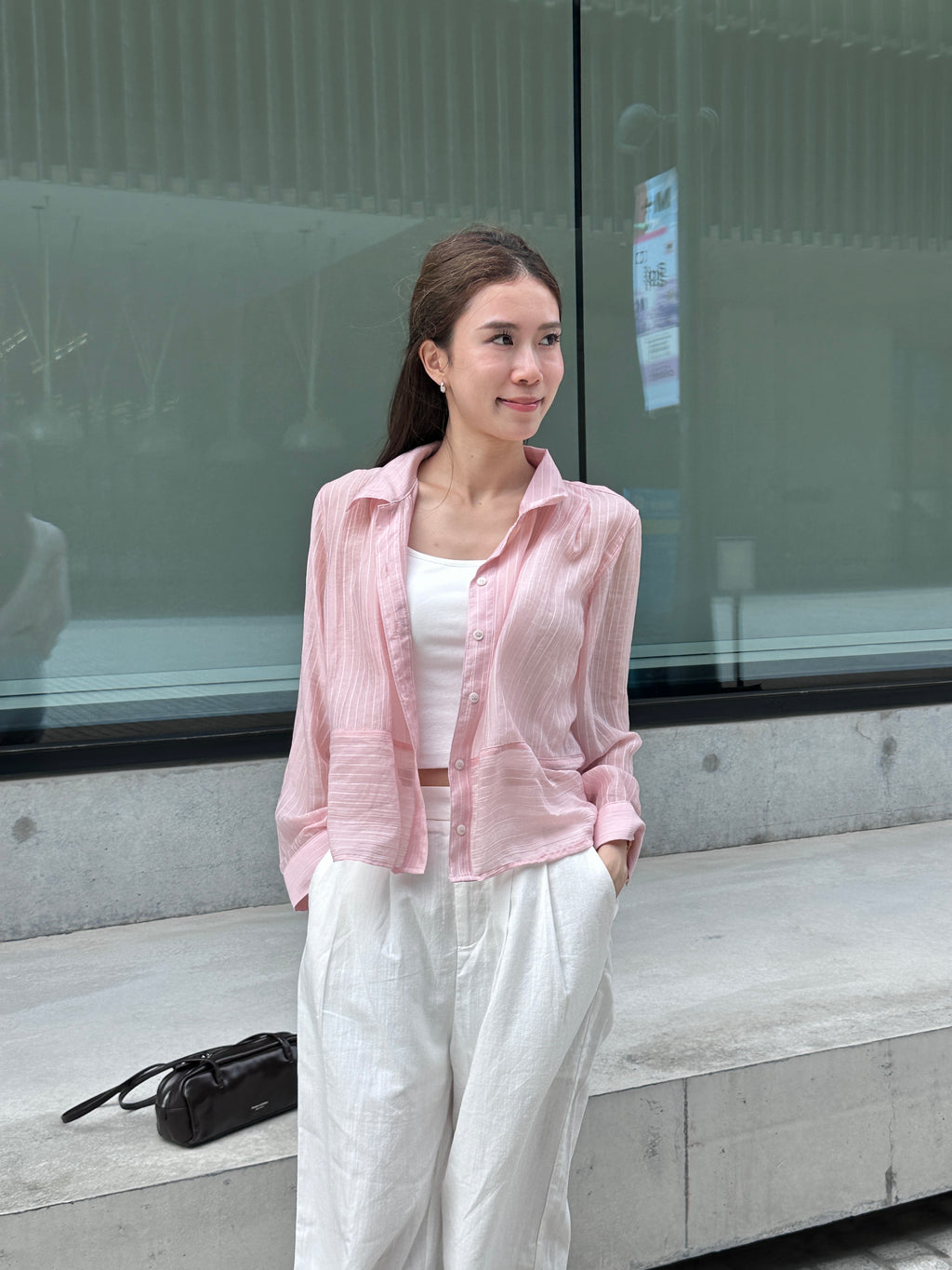 Cropped Striped Shirt