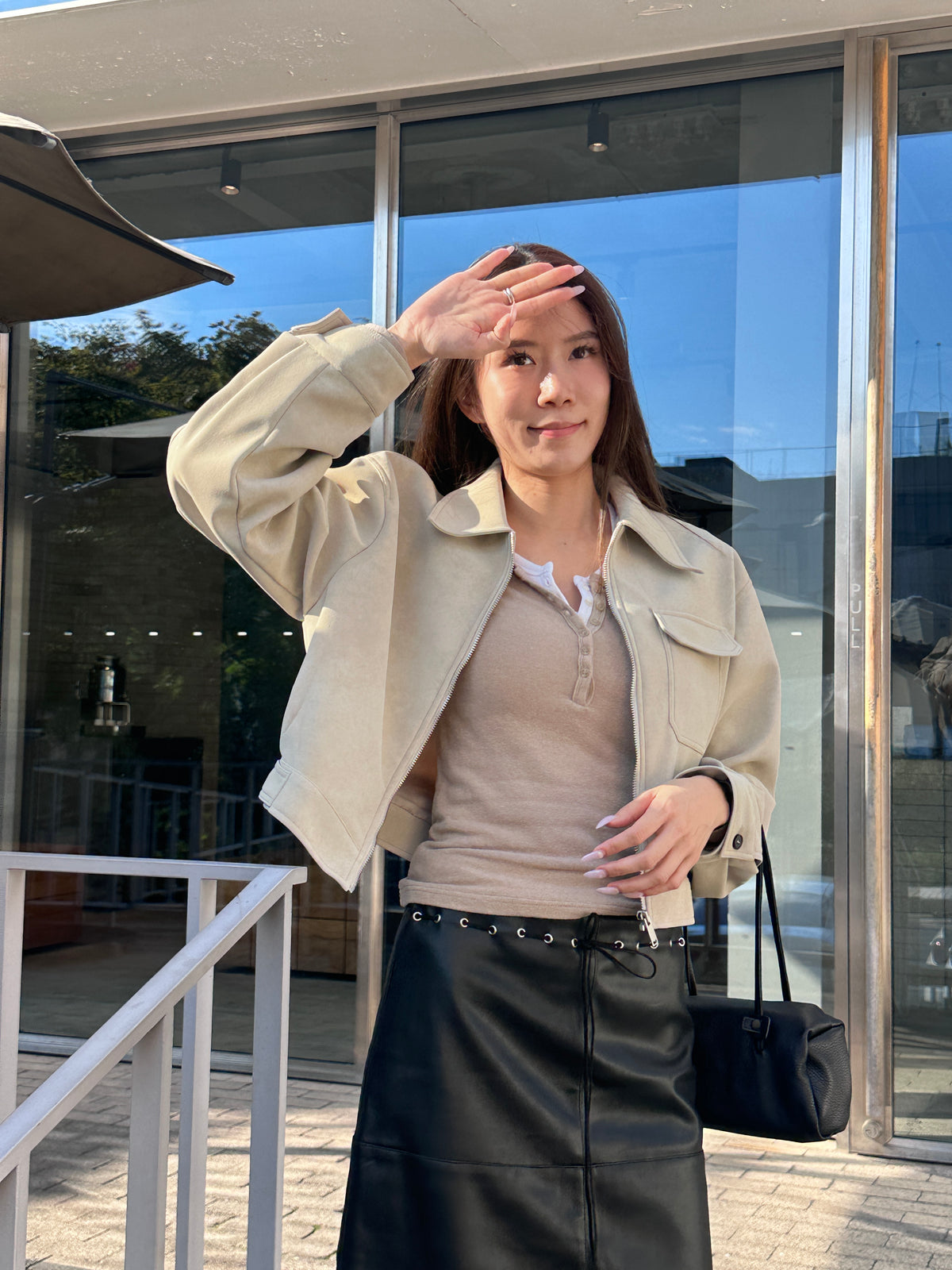 Button up along Sleeves Top