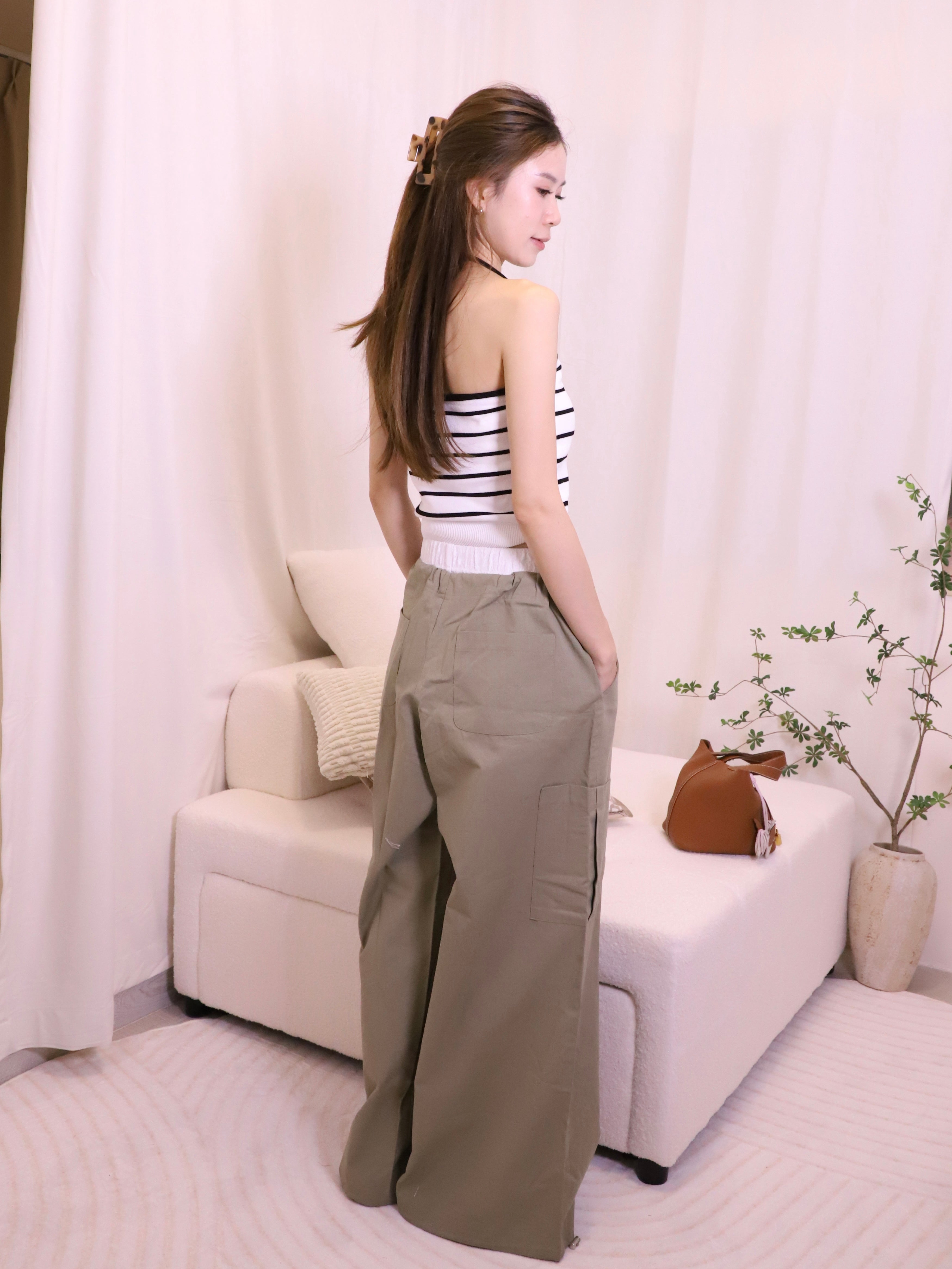 Low Waist Lace Cargo Pants