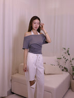 Cross Neck Doubled Base T Top