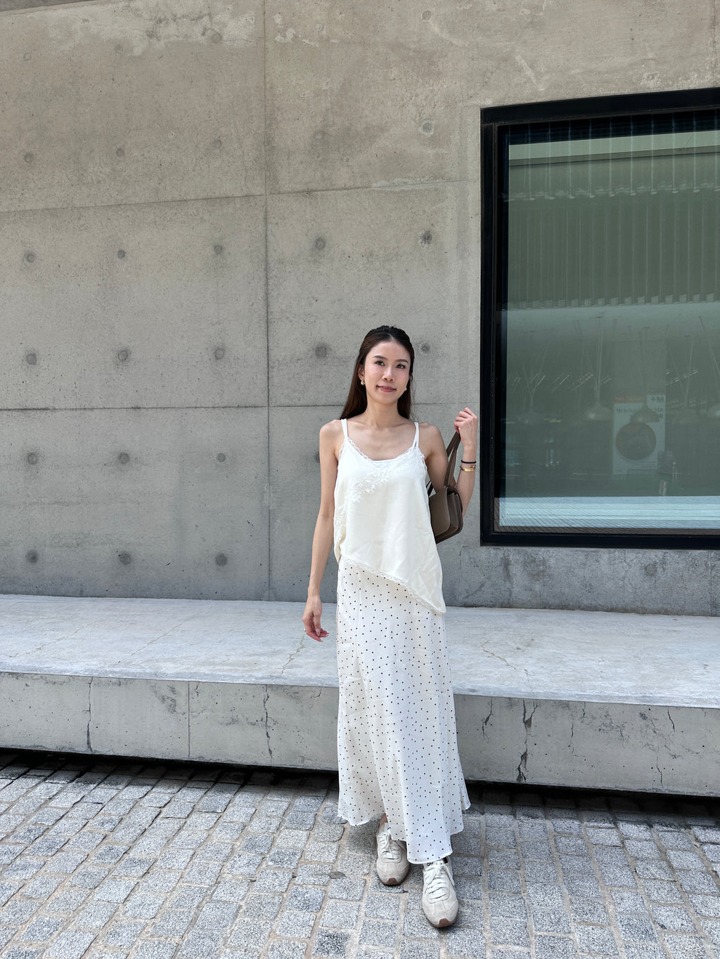Lace Slide Cut Tank Top