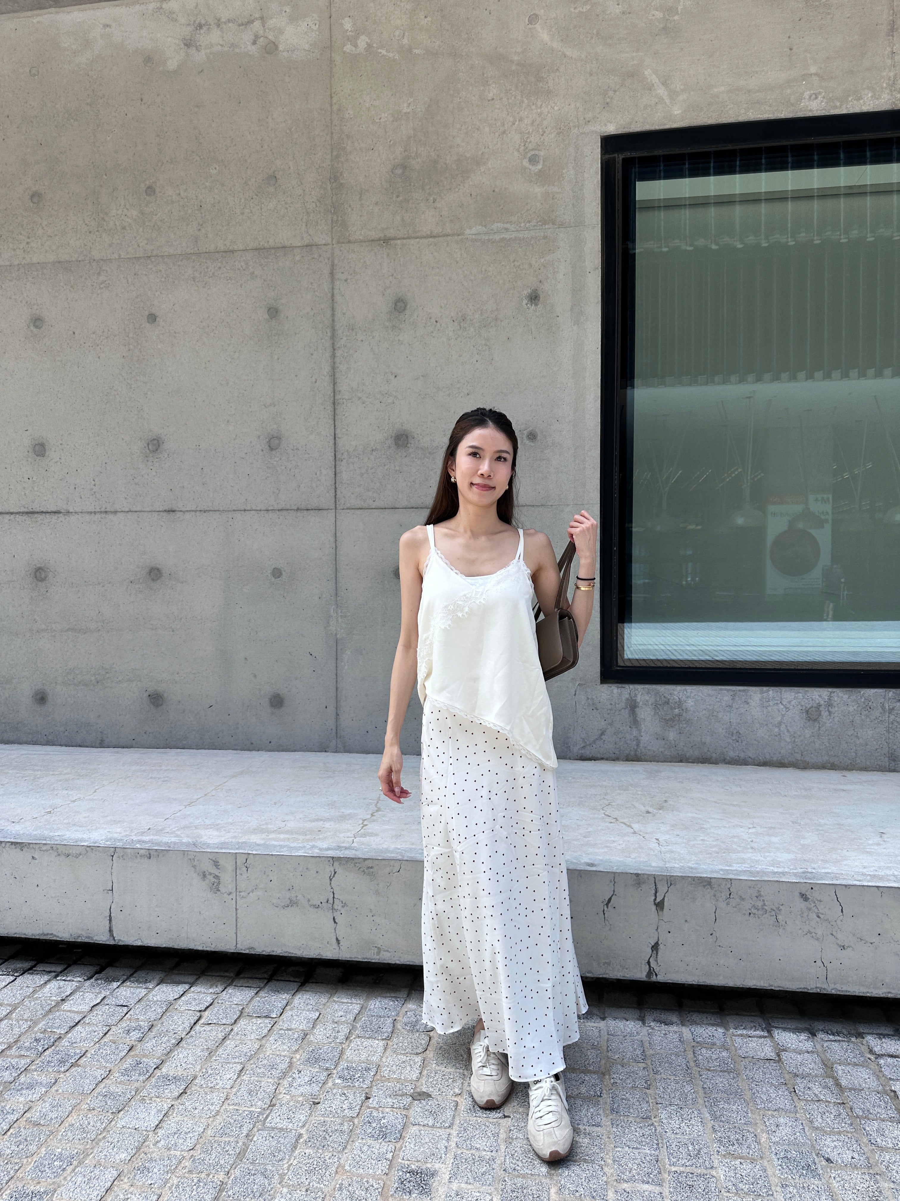 Lace Slide Cut Tank Top