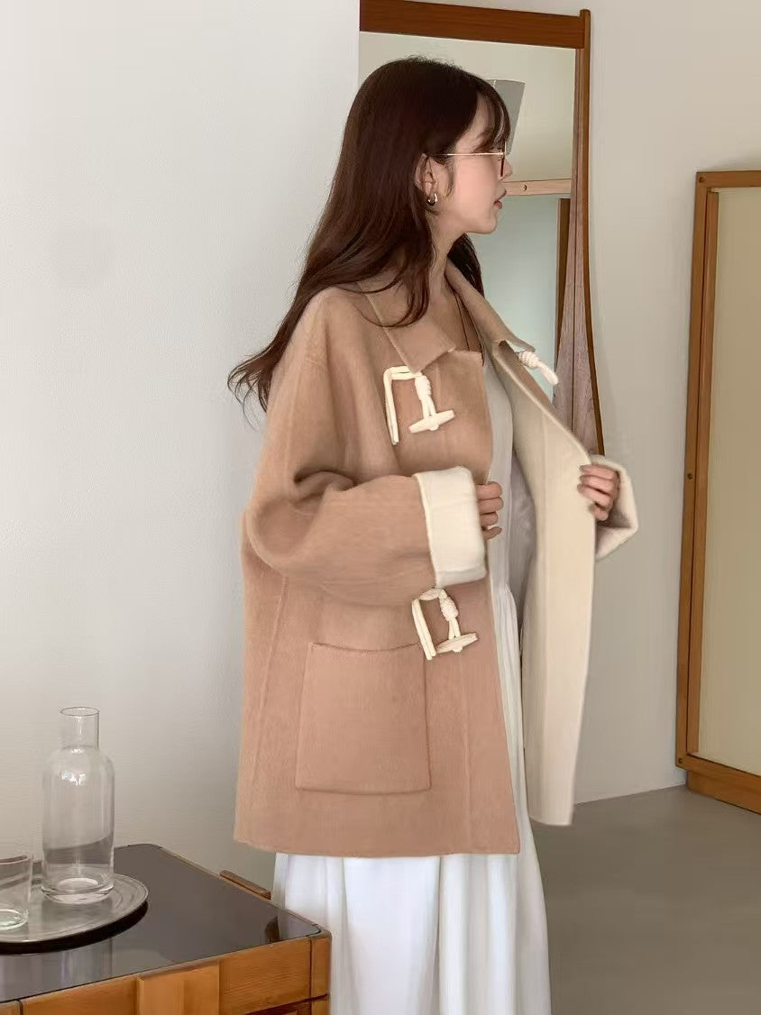 Simple Duffle Collar Jacket