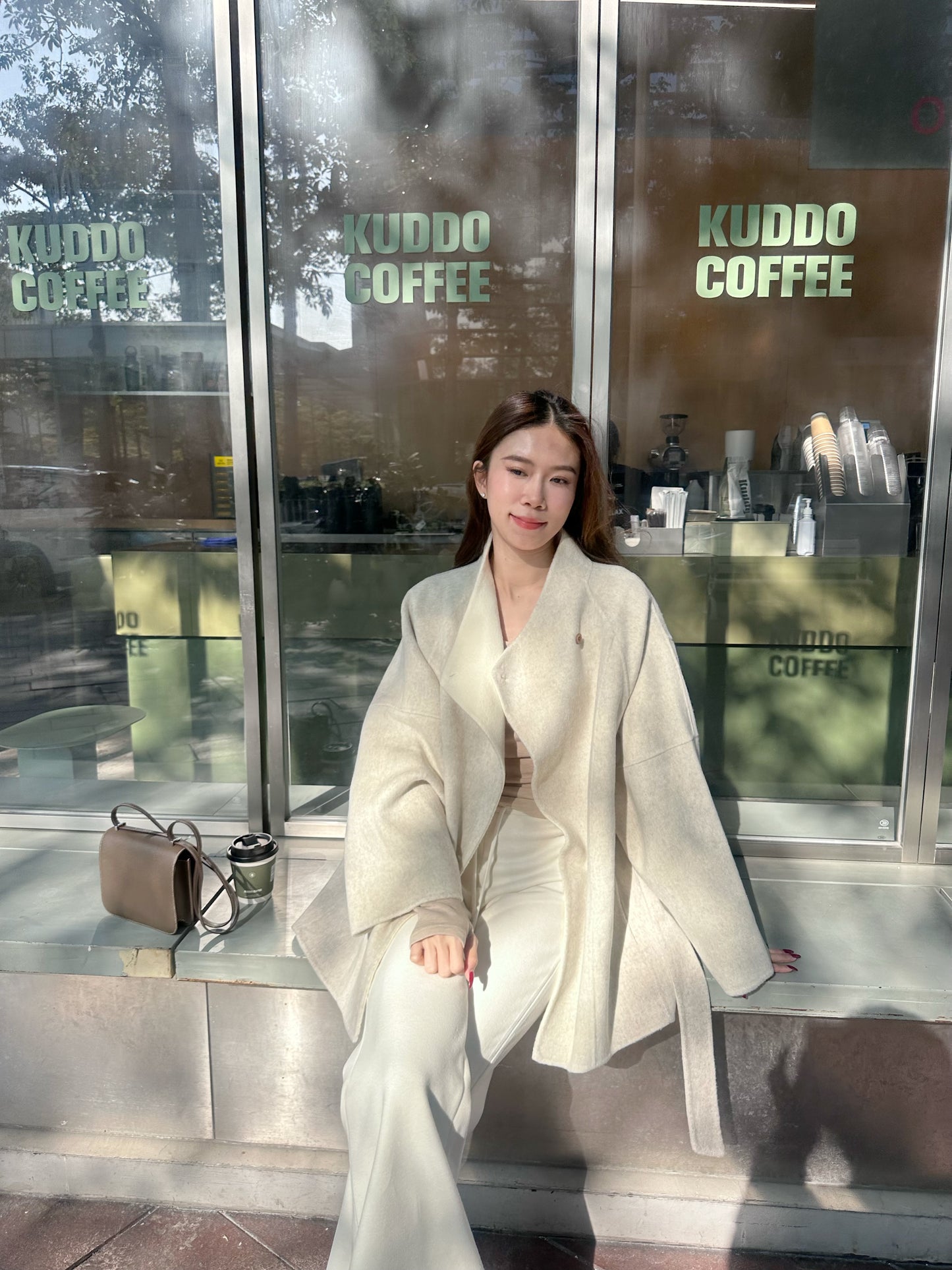 Doubled Wool Mid Length Jacket