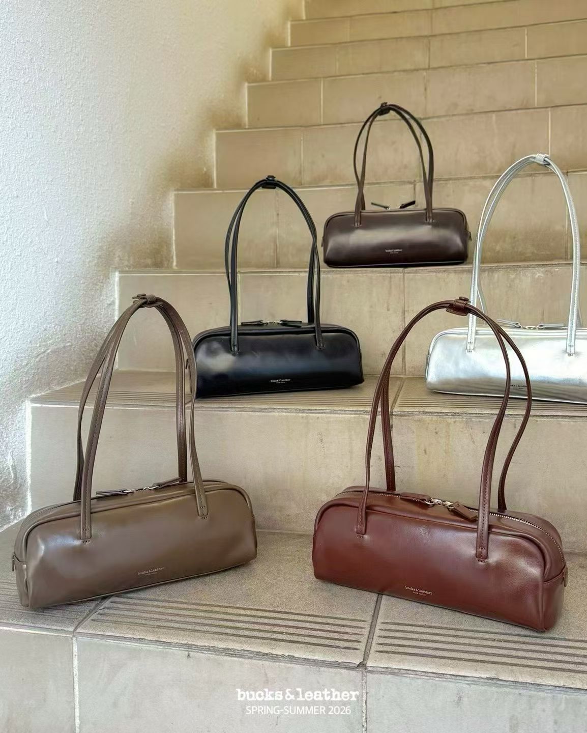 Real Leather Box Bag 亮面牛皮小號 26SS