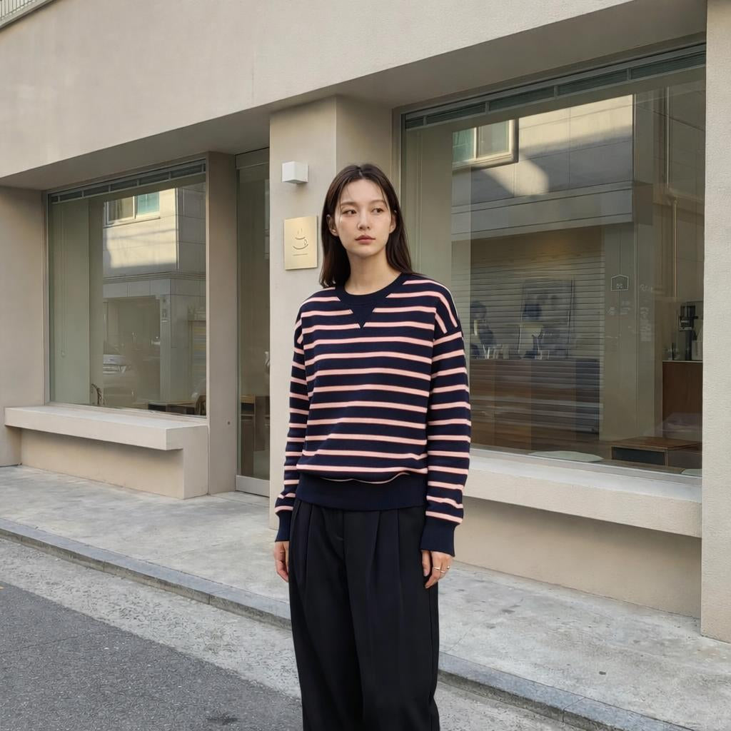 Striped Cotton Sweatshirt