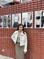 Snow White Mix Texture Jacket