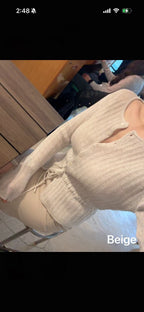 Linen Tied Waist Cardigan