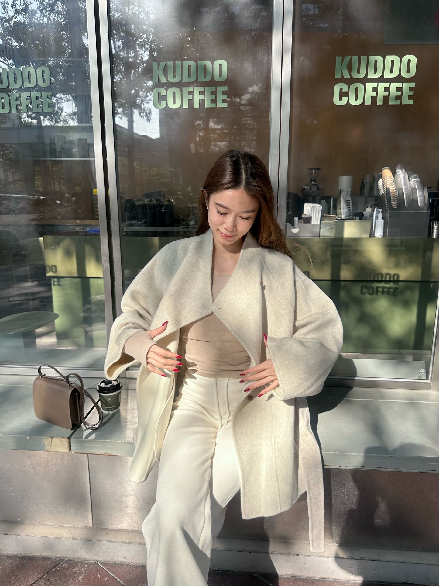 Doubled Wool Mid Length Jacket