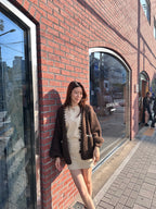 Outline Oversize Fluffy Cardigan