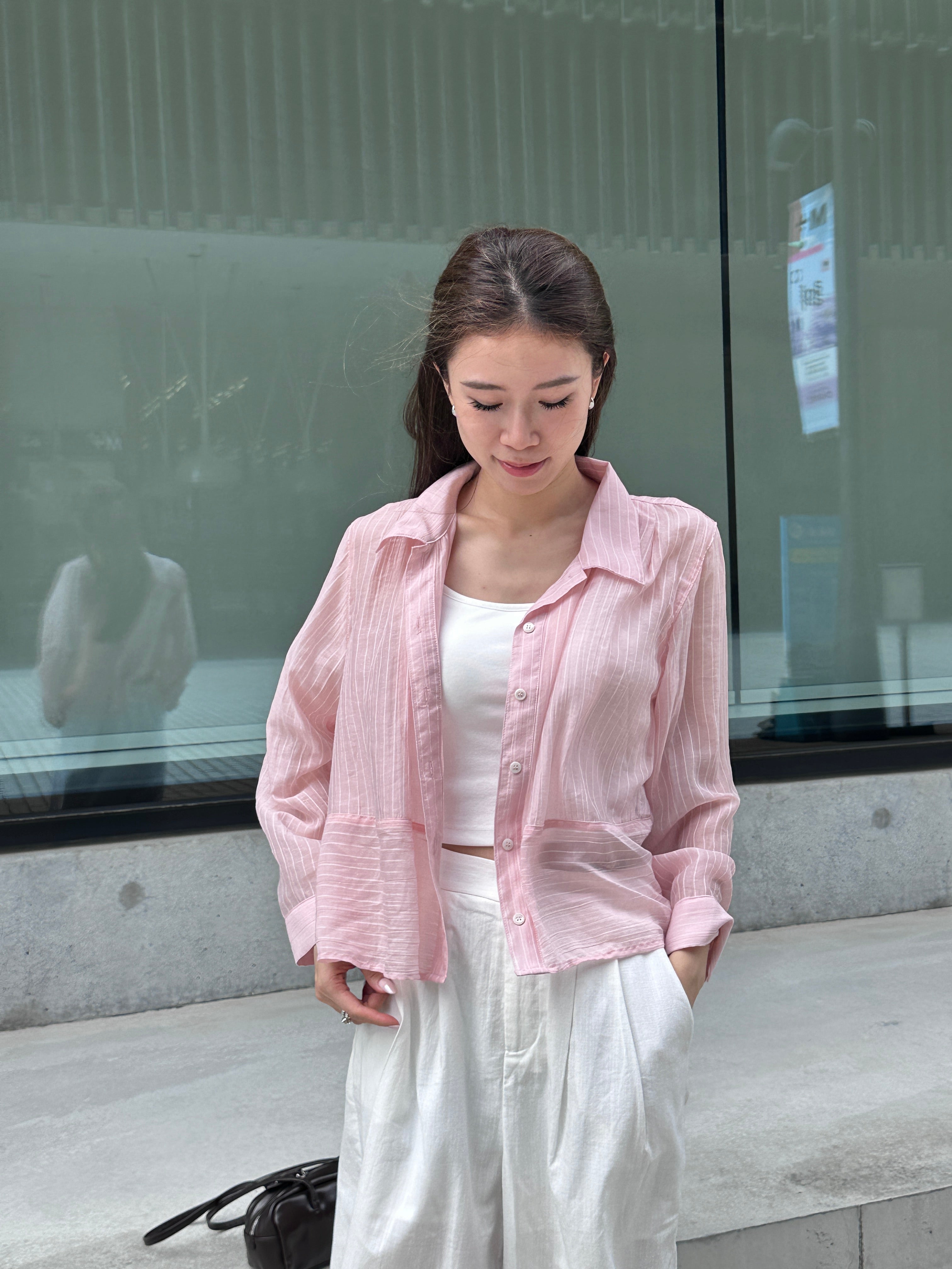 Cropped Striped Shirt