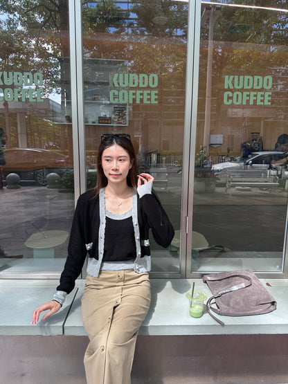 Pearl Knitted Tank & Cardigan Set