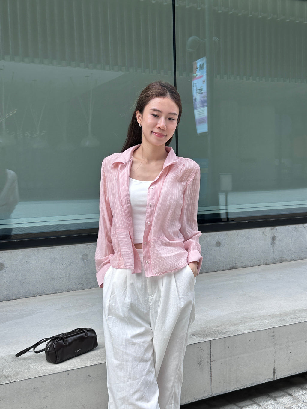 Cropped Striped Shirt