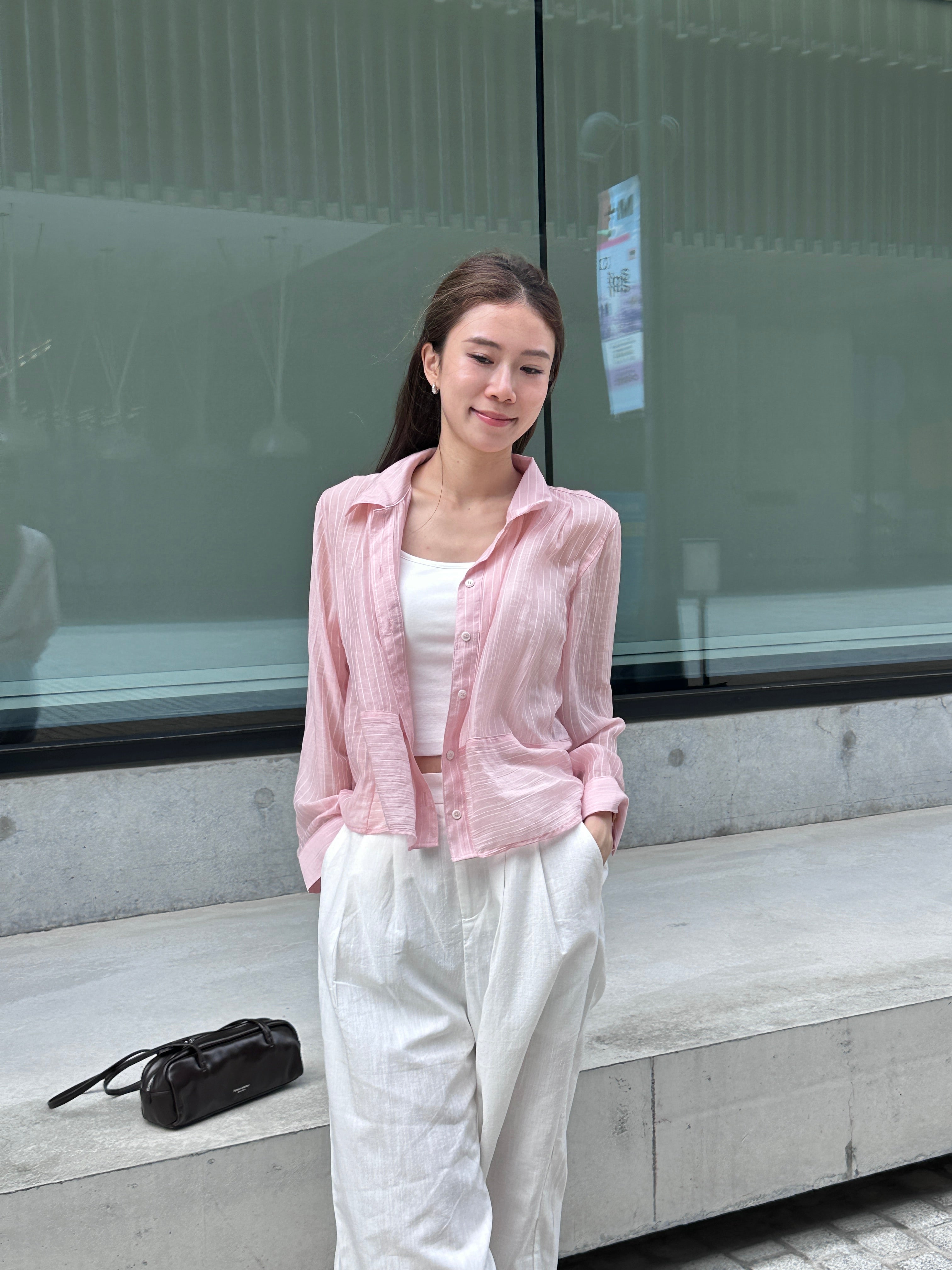 Cropped Striped Shirt