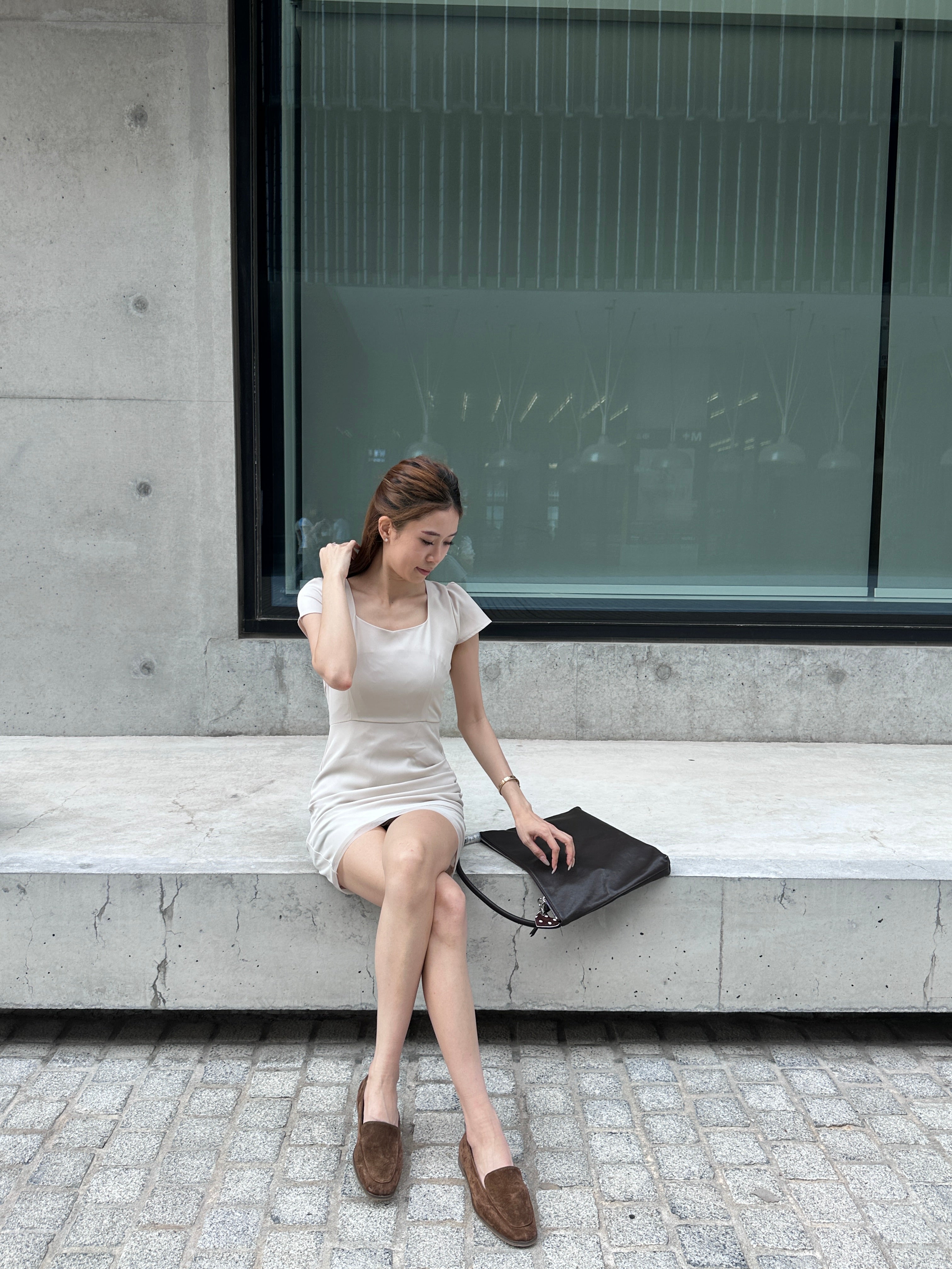 Chiffon Lace Office Mini Dress