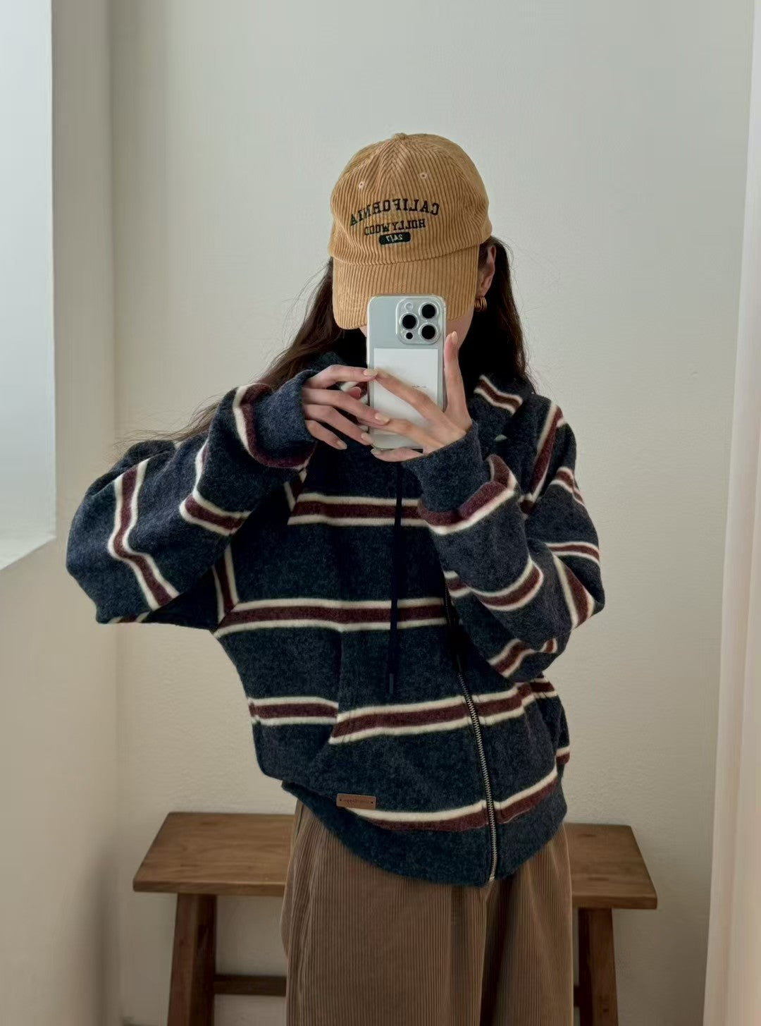 Stripe Zip Hoodie