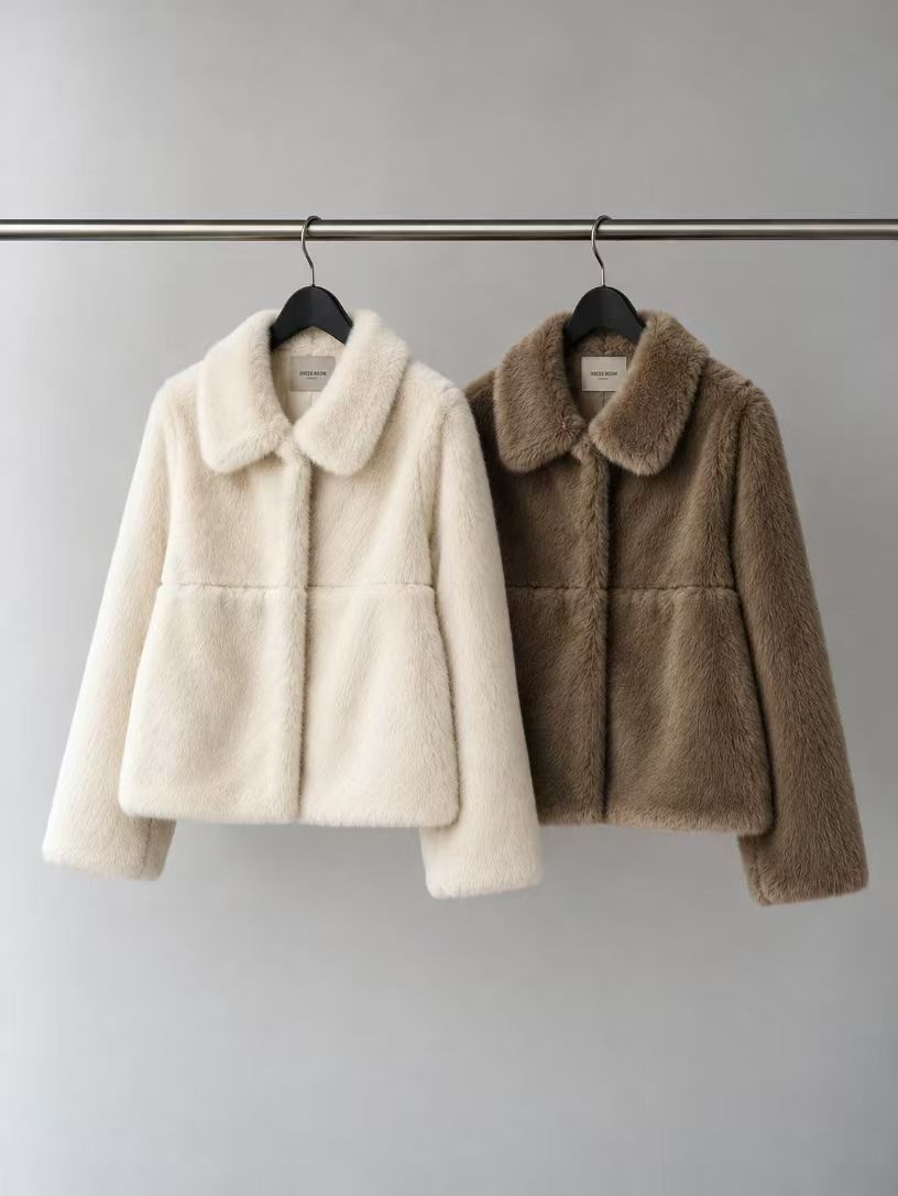 Plush Collared Coat