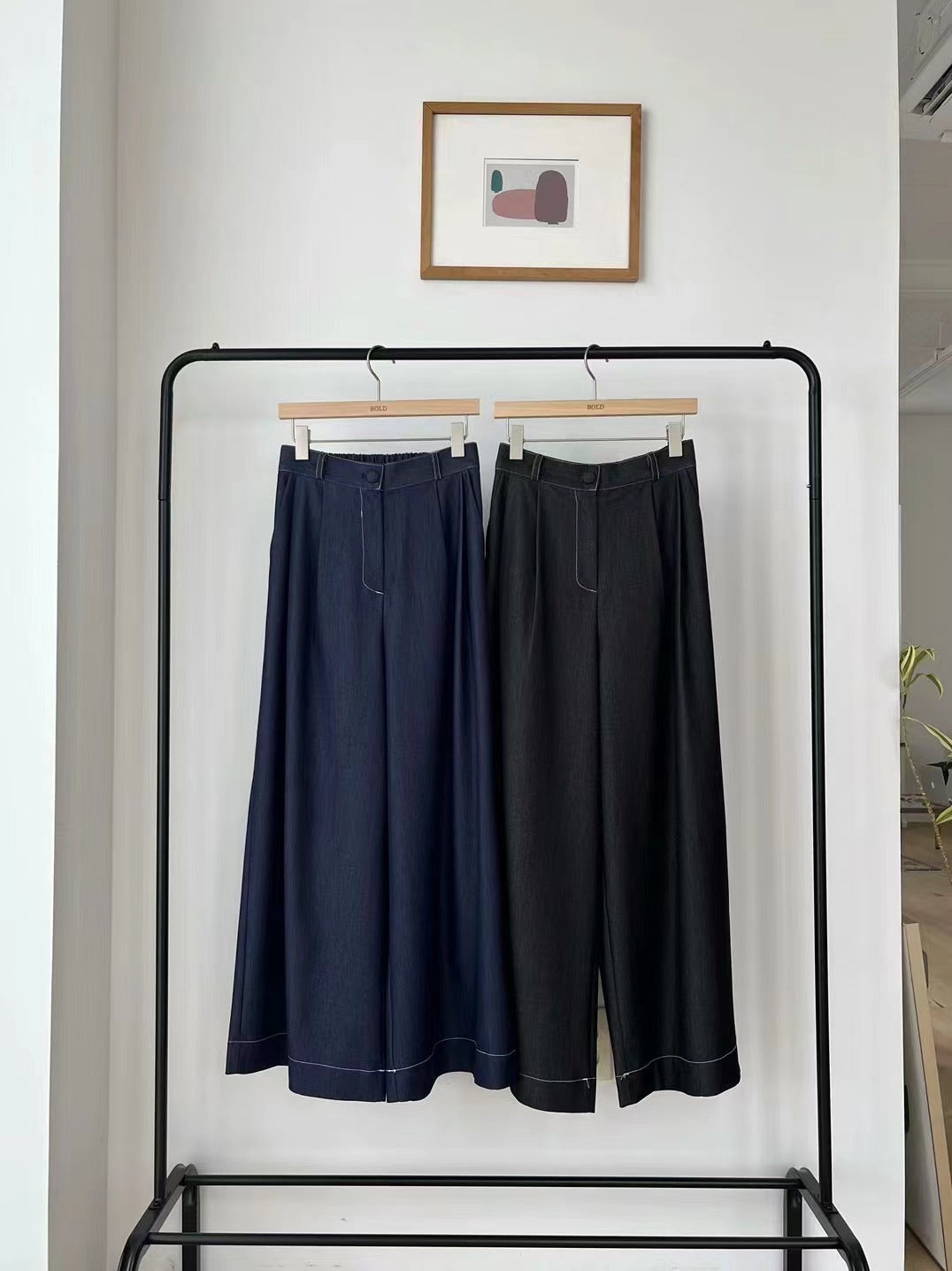 Denim Like Chiffon Pants