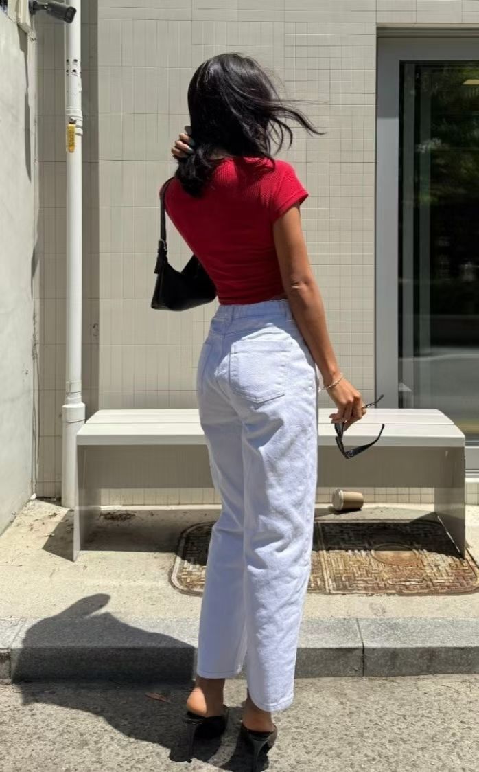 No. 439 White Denim Jeans