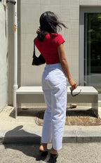 No. 439 White Denim Jeans