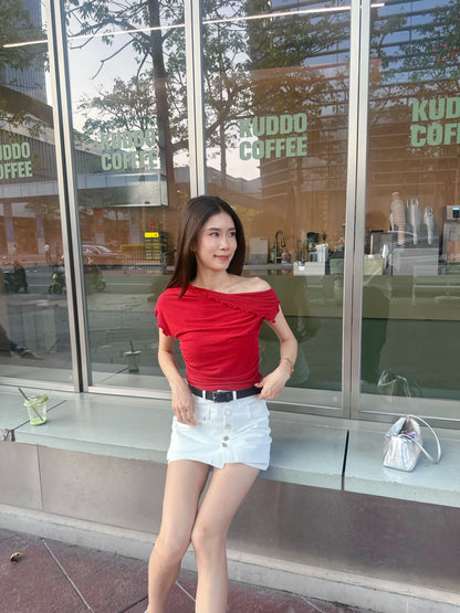 Slash Cotton T Top