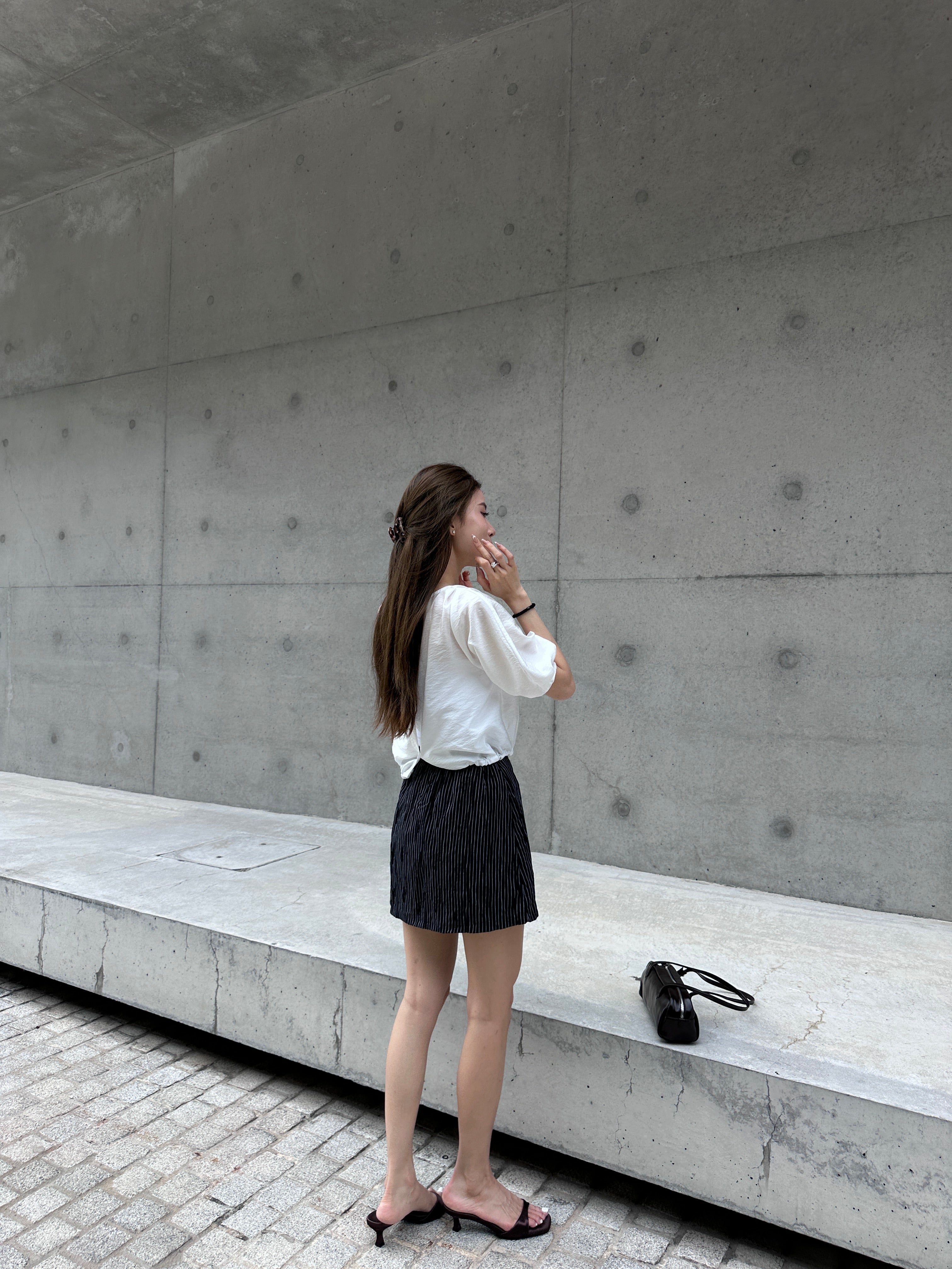 Striped Linen Skirt