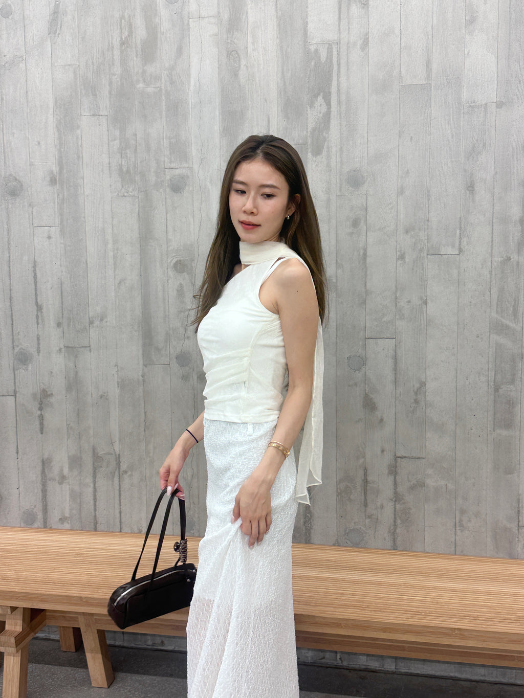Lace Cross Neck Tank Top