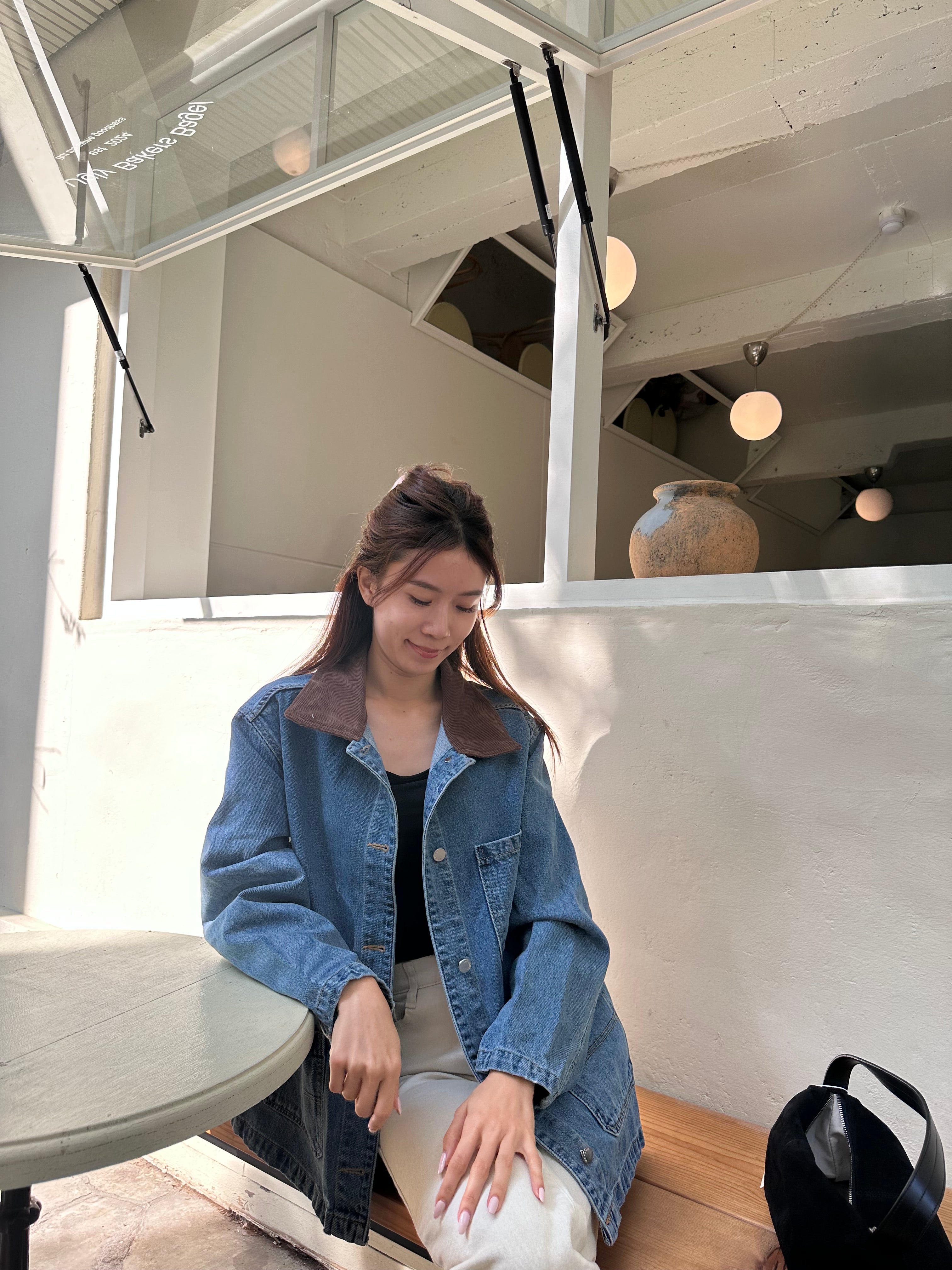 Mix Collar Denim Jacket