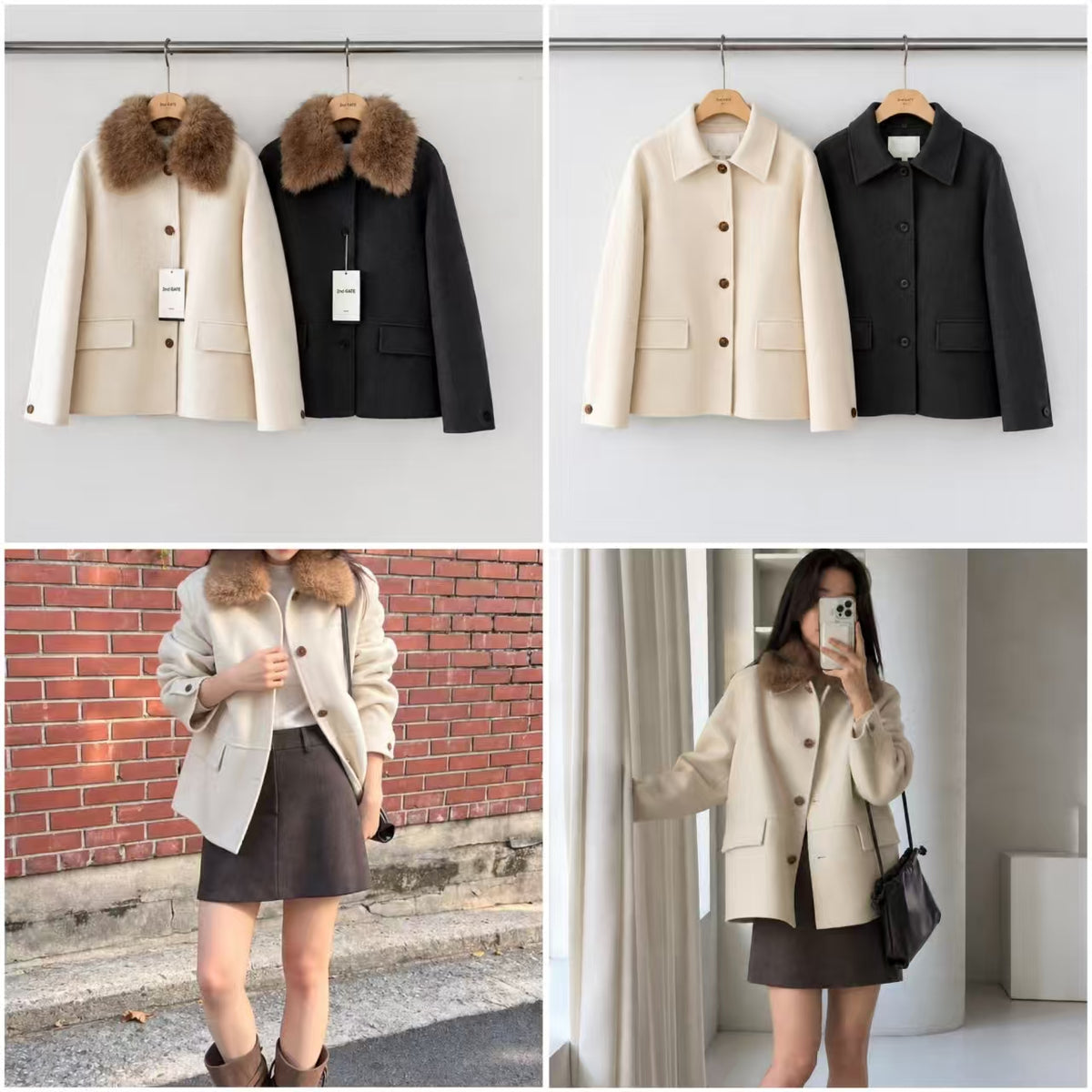 Fur Collar Short Coat